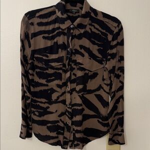 Rails Black and Brown Casual Button Down Shirt